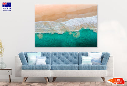 Sydney Sea Waves & Sand Aerial Photograph Print 100% Australian Made