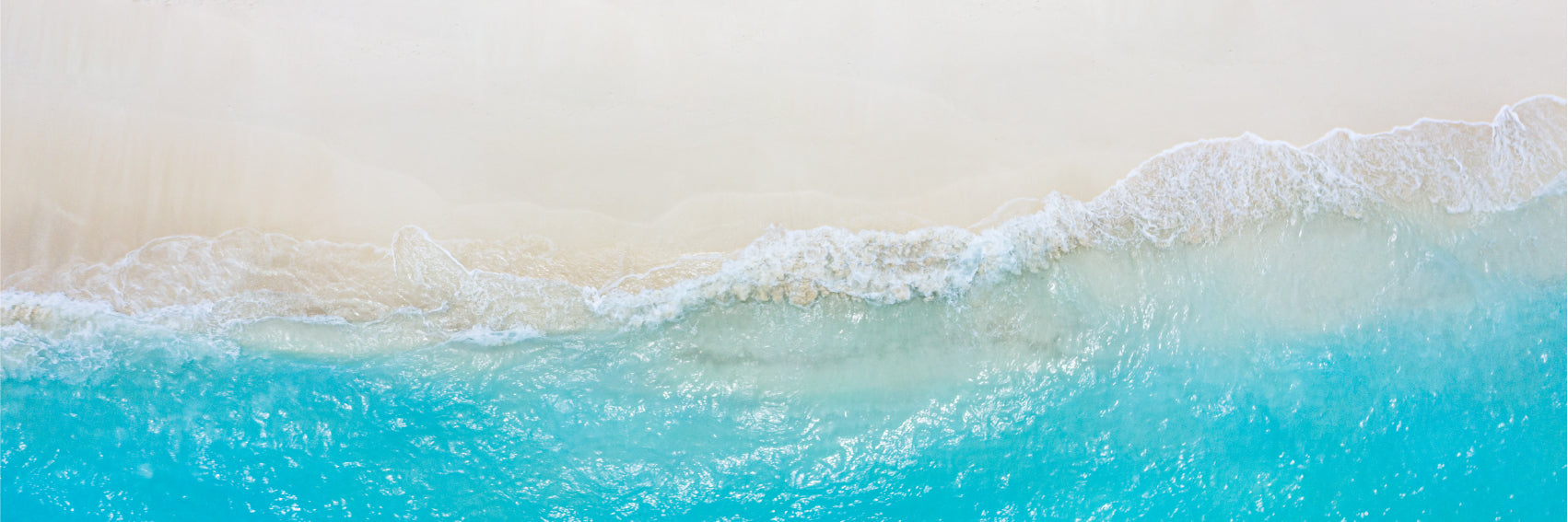 Panoramic Canvas Clear Blue Sea Waves Aerial View Photographin High Quality 100% Australian Made Wall Canvas Print Ready to Hang