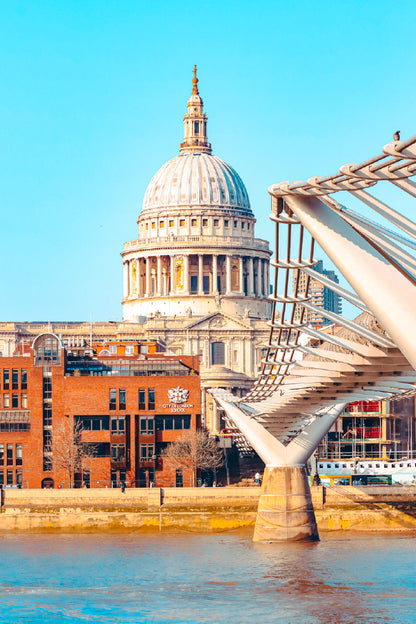 St. Pauls Cathedral at Dusk View Photograph Home Decor Premium Quality Poster Print Choose Your Sizes