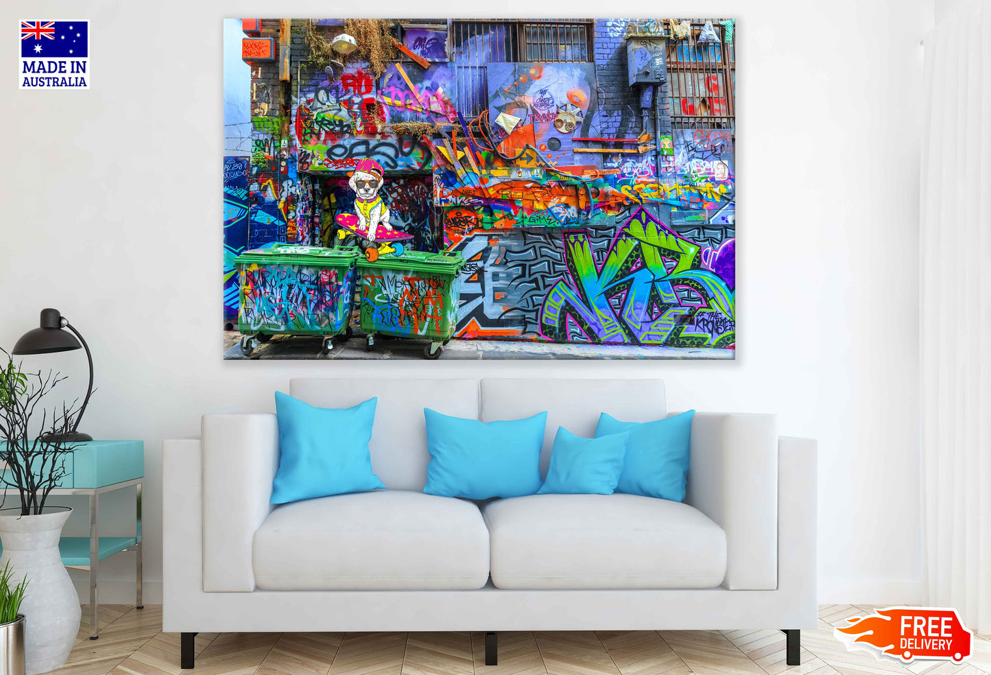 Graffiti Street Wall Art Design Photograph Print 100% Australian Made