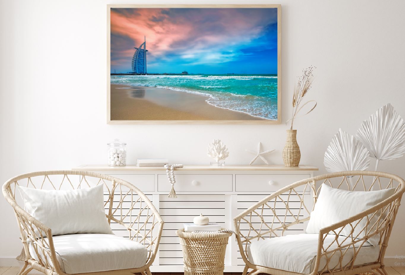 Jumeirah Beach Waves Scenery View Photograph Home Decor Premium Quality Poster Print Choose Your Sizes