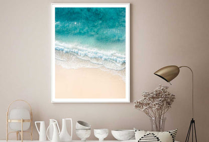 Clear Water Sea Waves Aerial View Photograph Home Decor Premium Quality Poster Print Choose Your Sizes