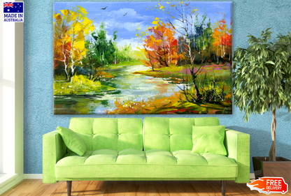 Forest Scenery Watercolor Painting Print 100% Australian Made