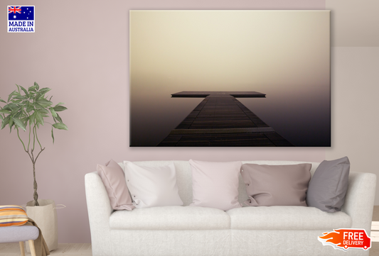 Wooden Pier Mist Photograph Print 100% Australian Made