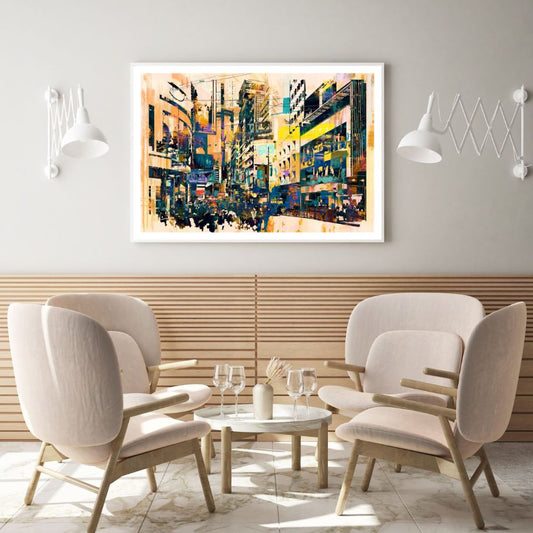 Colorful City Abstract Design Home Decor Premium Quality Poster Print Choose Your Sizes