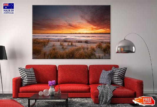 Golden Sunrise Long Beach Island View Photograph Print 100% Australian Made