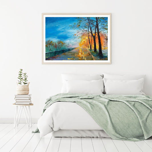 Colorful Street Oil Painting Home Decor Premium Quality Poster Print Choose Your Sizes