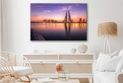 Bella Home Skyscrapers of Dubai B&W View Print Canvas Ready to hang
