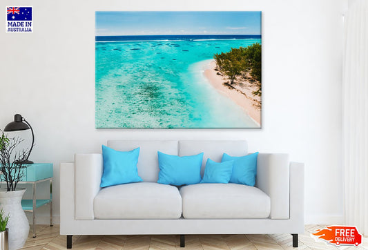 Blue Ocean Beach Island View Photograph Print 100% Australian Made