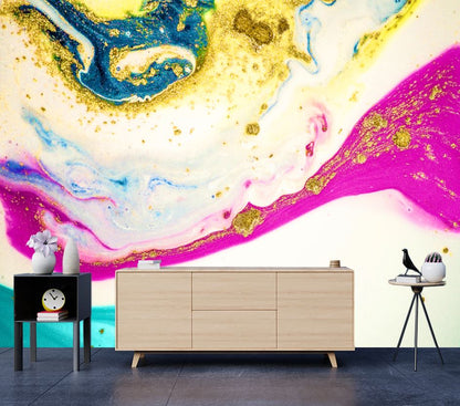 Wallpaper Murals Peel and Stick Removable Colorful Abstract Granite Design High Quality