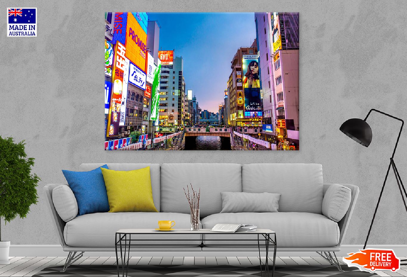 Dotonbori Street Night Photograph in Osaka City Print 100% Australian Made