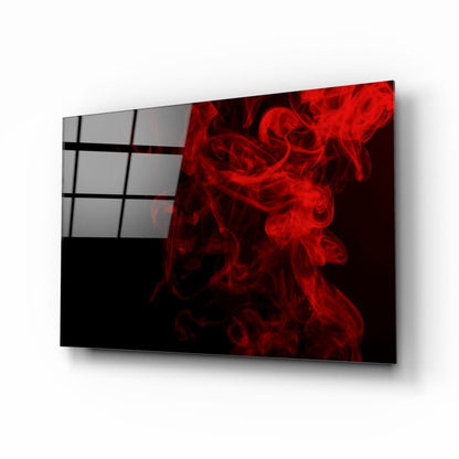 Red Ink Abstract Design Print Tempered Glass Wall Art 100% Made in Australia Ready to Hang