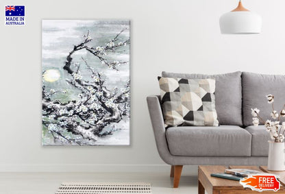 Plum Blossom In The Snow Print 100% Australian Made