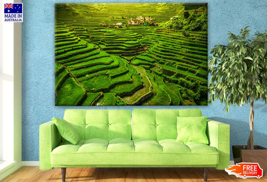 Stunning Aerial View of Field Print 100% Australian Made