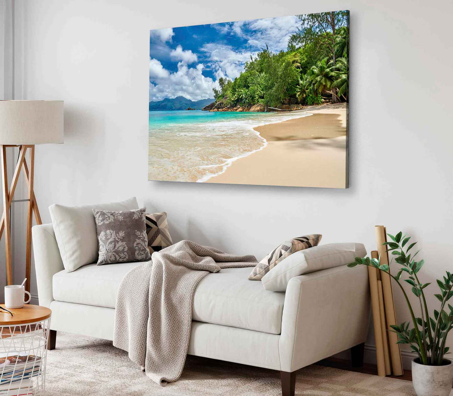 Bella Home Sand Beach Sky on The Island Print Canvas Ready to hang