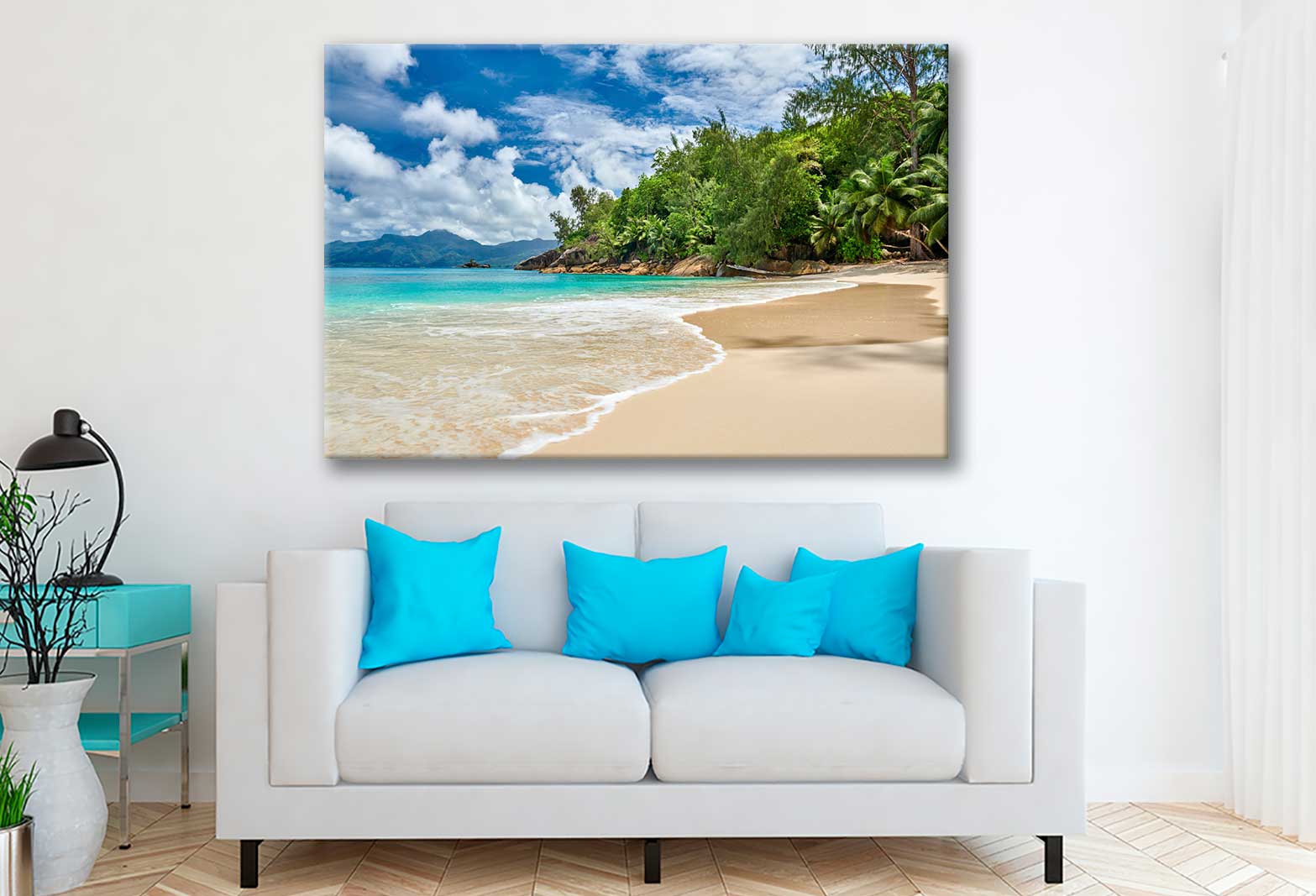 Bella Home Sand Beach Sky on The Island Print Canvas Ready to hang