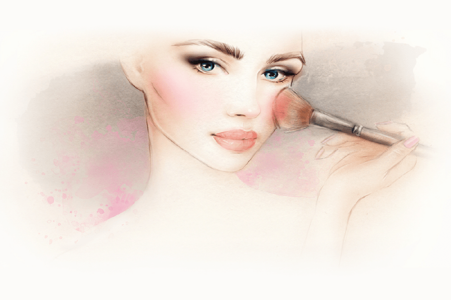 Makeup Woman Face Watercolor Painting Print 100% Australian Made