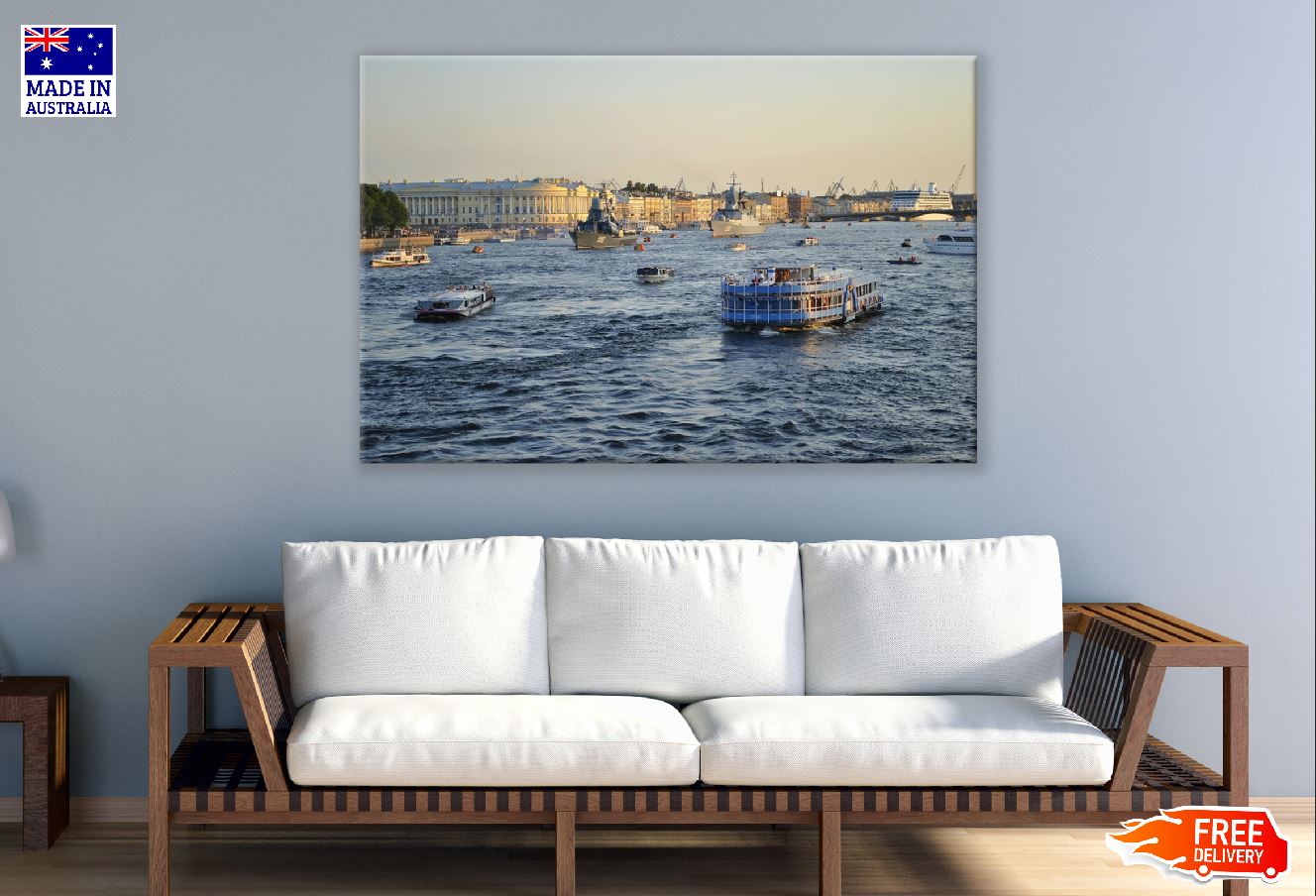 Neva River St Petersburg Sunset Photograph Print 100% Australian Made