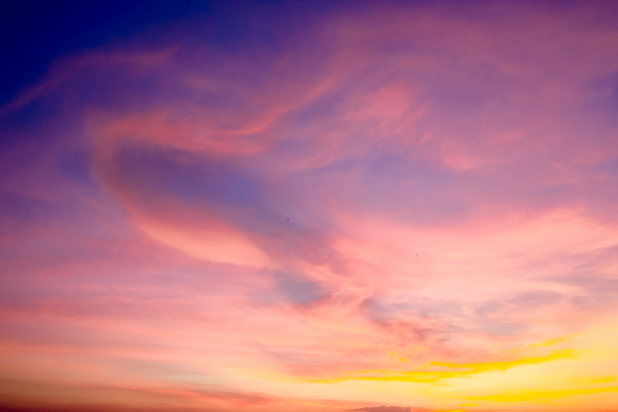Sunset Cloudy Sky Scenery View Print 100% Australian Made