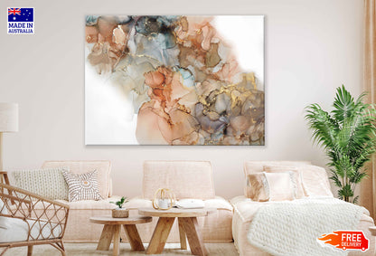 Black Orange & Gold Abstract Design Print 100% Australian Made