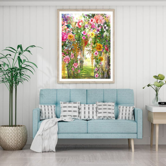 Colorful Flowers Watercolor Paint Home Decor Premium Quality Poster Print Choose Your Sizes