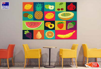 Colorful Fruits Illustration Print 100% Australian Made