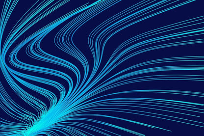 Blue Lines Digital Abstract Design Print 100% Australian Made