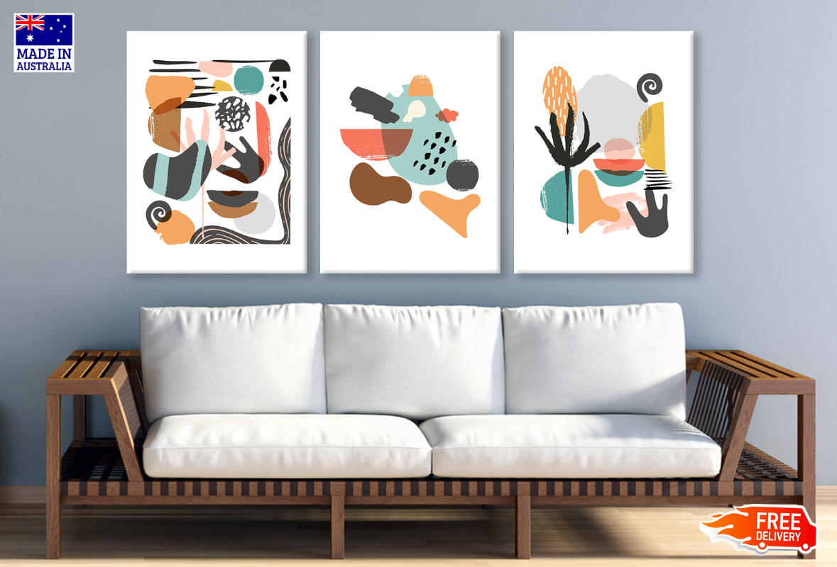 3 Set of Abstract Design High Quality print 100% Australian made wall Canvas ready to hang