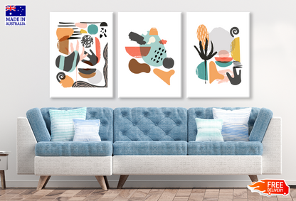 3 Set of Abstract Design High Quality print 100% Australian made wall Canvas ready to hang