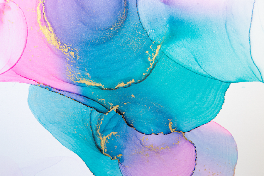 Pink & Blue Abstract Design Home Decor Premium Quality Poster Print Choose Your Sizes