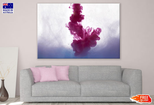 Pink & Grey Smoke Abstract Design Print 100% Australian Made