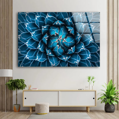 Blue Flower Macro Photograph Acrylic Glass Print Tempered Glass Wall Art 100% Made in Australia Ready to Hang