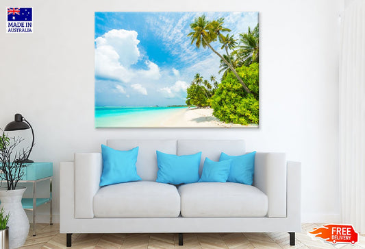 Diani Beach with Palm Trees View Photograph Print 100% Australian Made