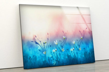 Grass Flowers Closeup Photograph Acrylic Glass Print Tempered Glass Wall Art 100% Made in Australia Ready to Hang