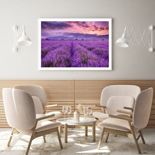 Lavender Field Scenery Photograph Home Decor Premium Quality Poster Print Choose Your Sizes