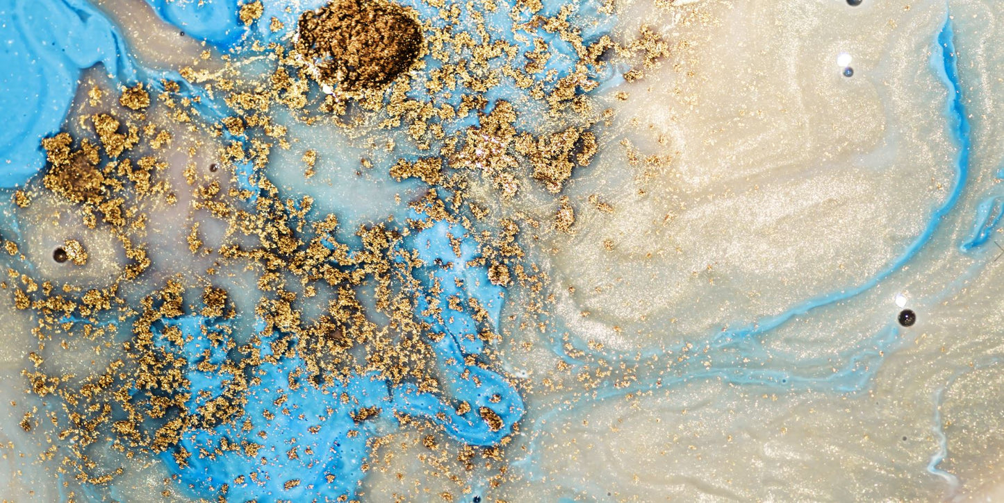 Wallpaper Murals Peel and Stick Removable Gold & Blue Abstract Granite Design High Quality