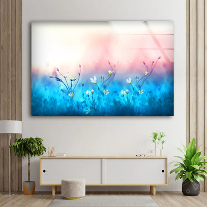 Grass Flowers Closeup Photograph Acrylic Glass Print Tempered Glass Wall Art 100% Made in Australia Ready to Hang