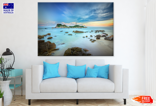 Tower & Sea Sunset Scenery View Photograph Print 100% Australian Made