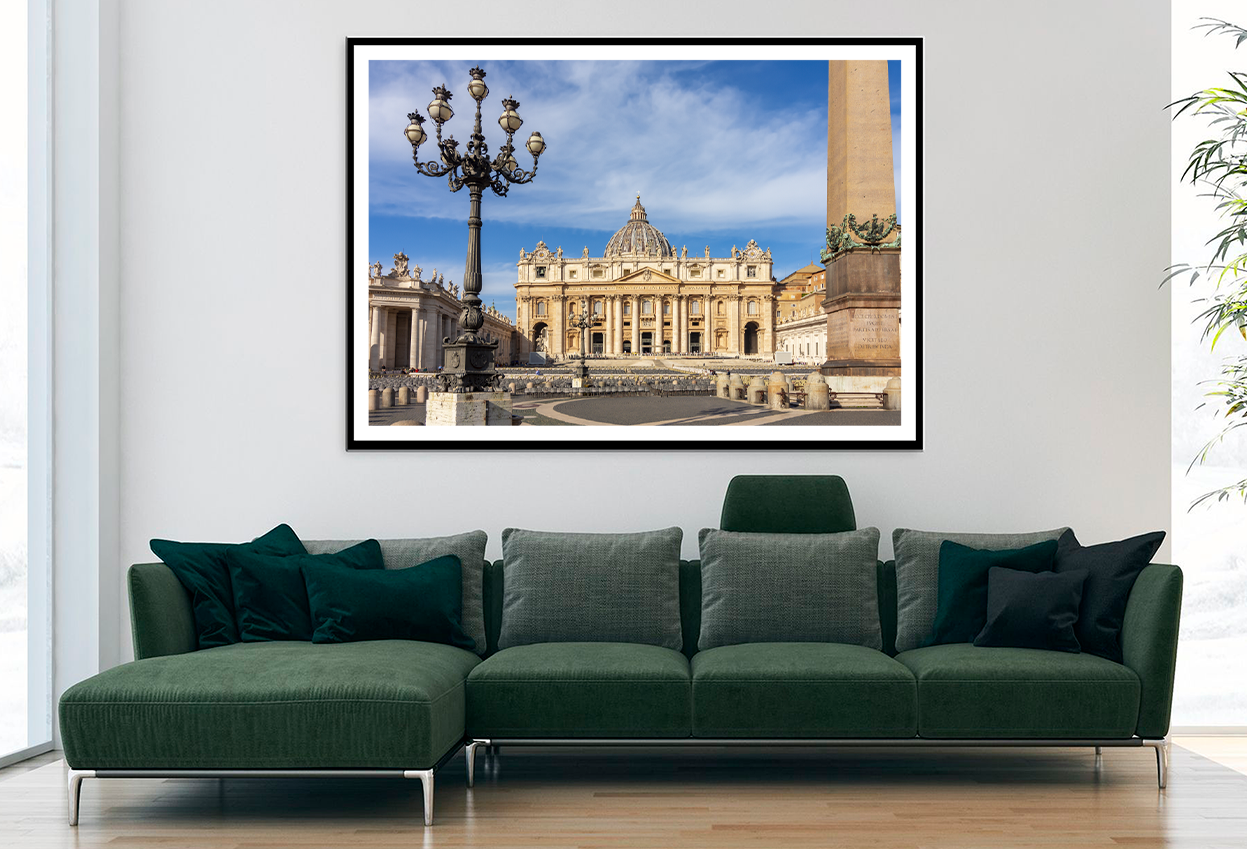 Church & Cloudy Sky View Photograph Home Decor Premium Quality Poster Print Choose Your Sizes