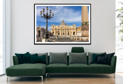 Church & Cloudy Sky View Photograph Home Decor Premium Quality Poster Print Choose Your Sizes