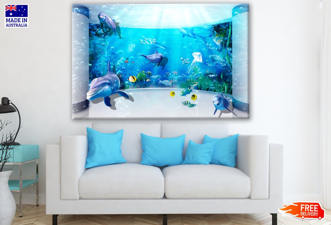 Underwater Fish Scenenry Print 100% Australian Made