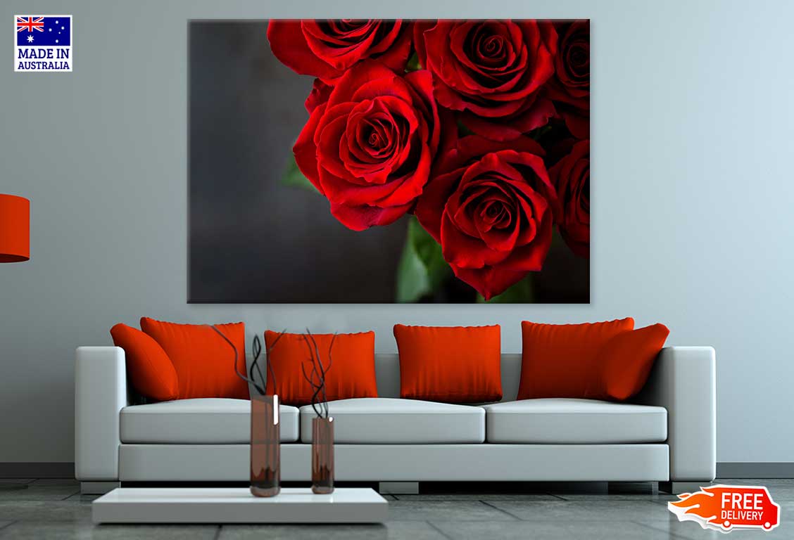 Red Roses Closeup View Photograph Print 100% Australian Made