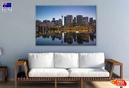 Darling Harbour Sydney Austarlia Night View Photograph Print 100% Australian Made
