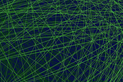 Green Lines Digital Abstract Design Print 100% Australian Made