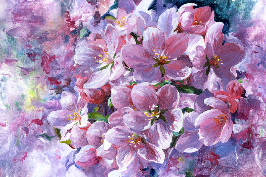 Purple Flowers Watercolor Painting Print 100% Australian Made
