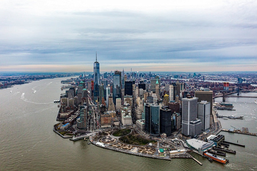 Midtown Manhattan from Liberty Island Photograph, New York Print 100% Australian Made