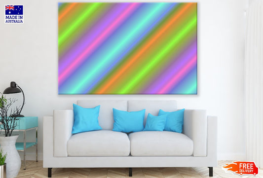 Colorful Digital Lines Abstract Design Print 100% Australian Made