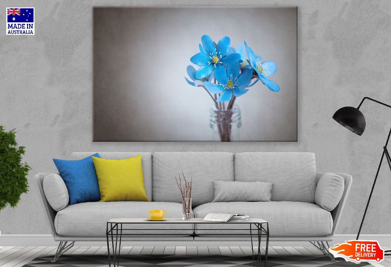 Blue Liverflowers Closeup Photograph Print 100% Australian Made