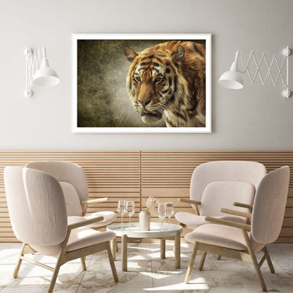 Tiger Portrait Oil Painting Home Decor Premium Quality Poster Print Choose Your Sizes