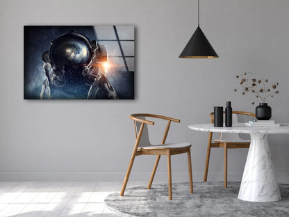 Astronaut 3D Design Acrylic Glass Print Tempered Glass Wall Art 100% Made in Australia Ready to Hang